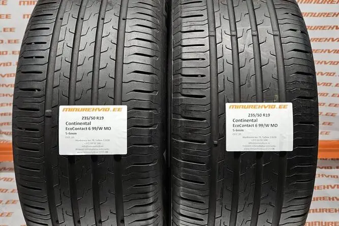 Подержанный летняя шина 235/50R19 Continental EcoContact 6 99/W MO