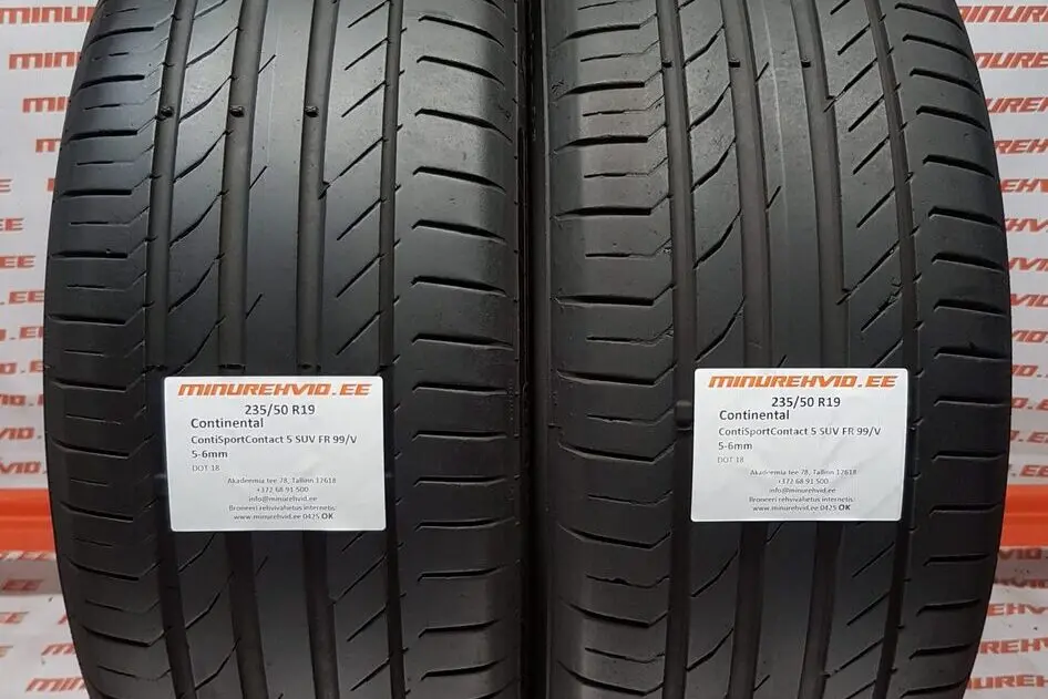 Подержанный летняя шина 235/50R19 Continental ContiSportContact 5 SUV FR 99/V