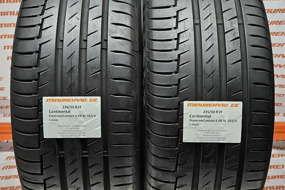 Подержанный летняя шина 235/50R19 Continental PremiumContact 6 FR XL 103/V