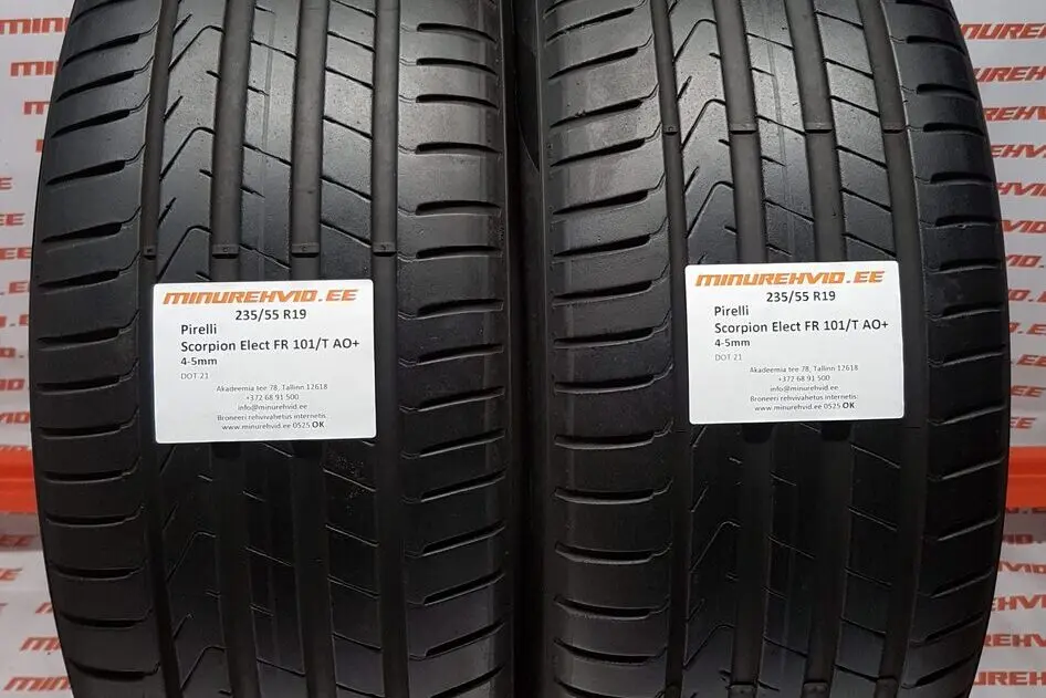 Подержанный летняя шина 235/55R19 Pirelli Scorpion Elect FR 101/T AO+