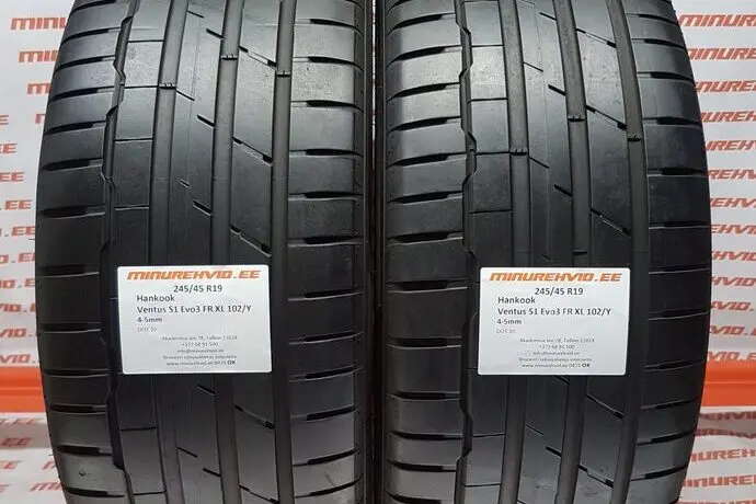 Подержанный летняя шина 245/45R19 Hankook Ventus S1 Evo 3 FR XL 102/Y