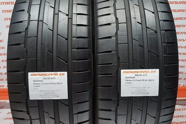 Подержанный летняя шина 245/45R19 Hankook Ventus S1 Evo 3 FR XL 102/Y