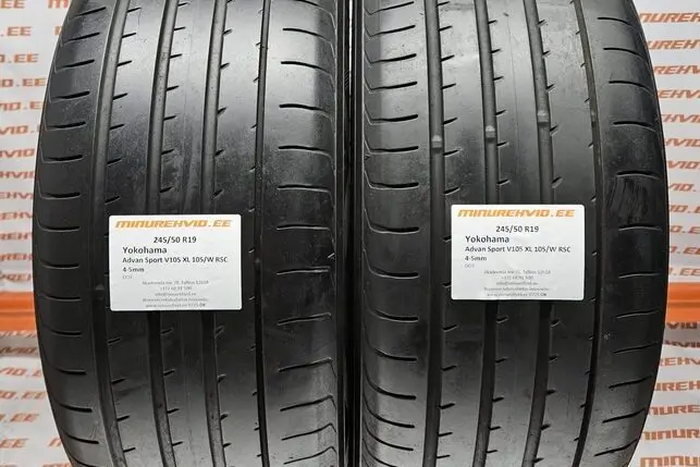 Подержанный летняя шина 245/50R19 Yokohama Advan Sport V105 XL 105/W RSC