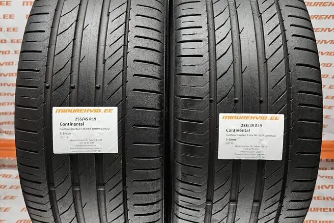 Подержанный летняя шина 255/45R19 Continental ContiSportContact 5 SUV FR 100/V ContiSeal