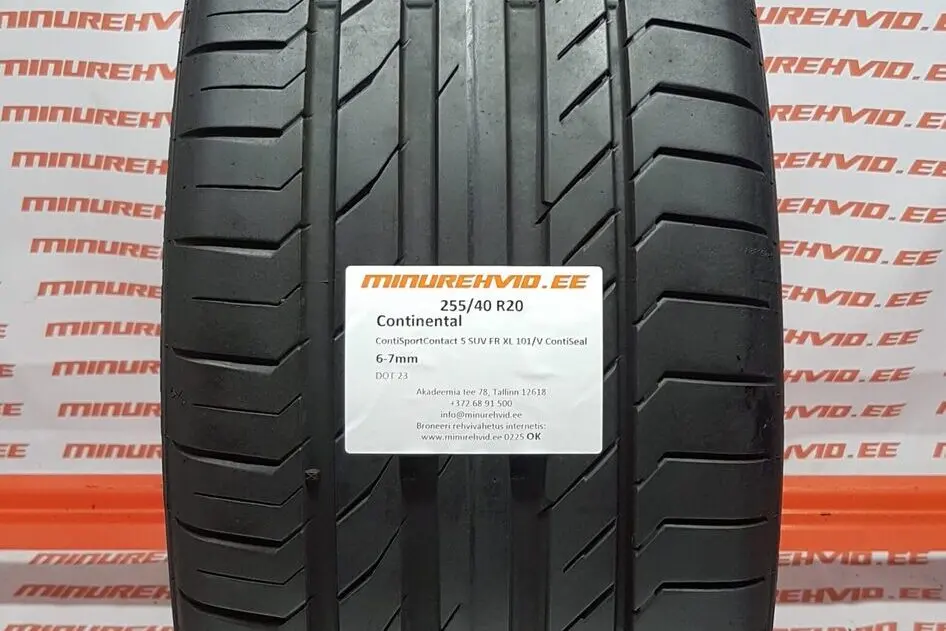 Подержанный летняя шина 255/40R20 Continental ContiSportContact 5 SUV FR XL 101/V ContiSeal