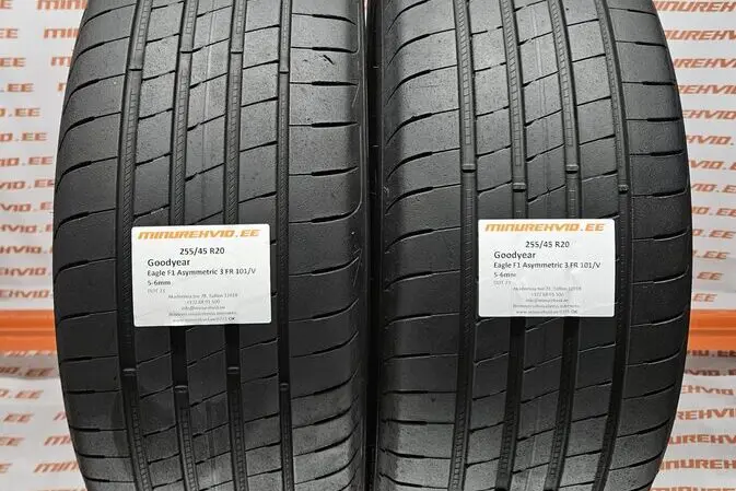 Подержанный летняя шина 255/45R20 GoodYear Eagle F1 Asymmetric 3 FR 101/V
