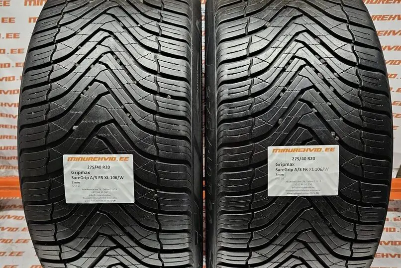 Подержанный летняя шина 275/40R20 Gripmax SureGrip A/S FR XL 106/W