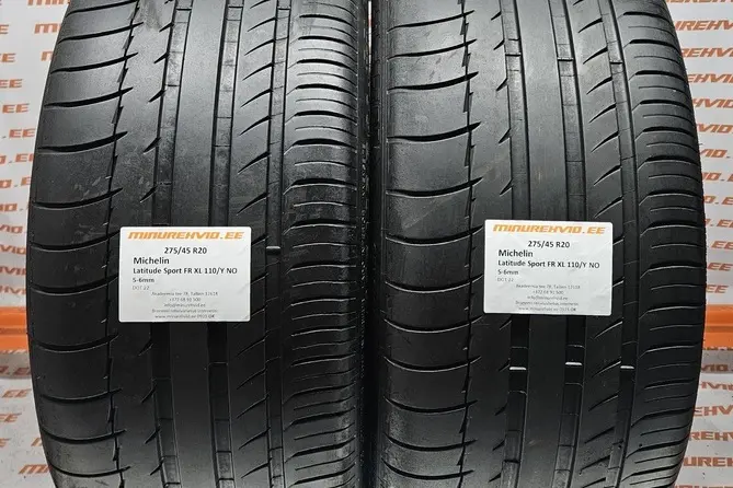 Подержанный летняя шина 275/45R20 Michelin Latitude Sport FR XL 110/Y NO