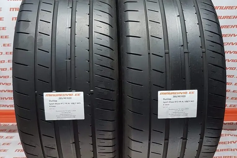 Подержанный летняя шина 285/40R20 Dunlop Sport Maxx RT2 FR XL 108/Y MO