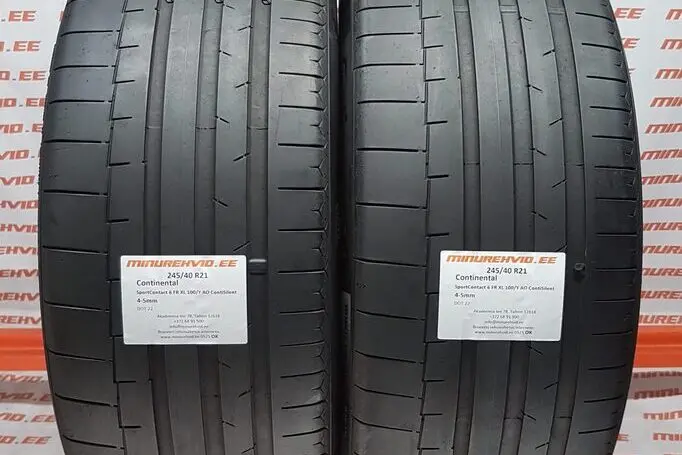 Подержанный летняя шина 245/40R21 Continental SportContact 6 FR XL 100/Y AO ContiSilent