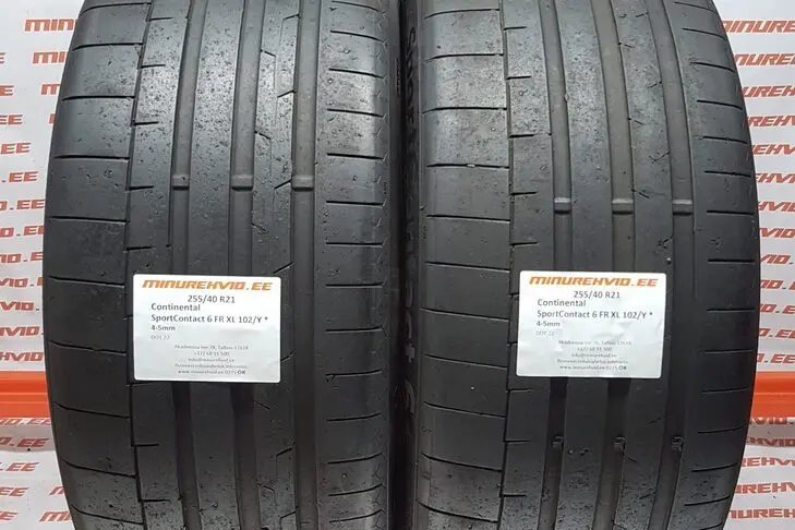 Подержанный летняя шина 255/40R21 Continental SportContact 6 FR XL 102/Y *