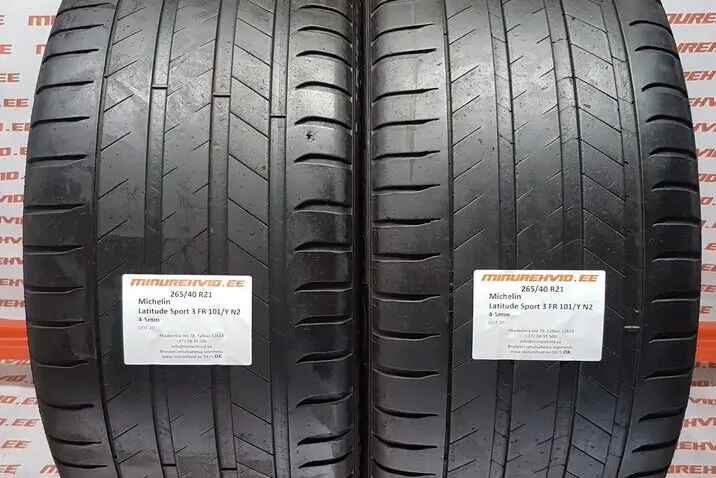 Подержанный летняя шина 265/40R21 Michelin Latitude Sport 3 FR 101/Y N2
