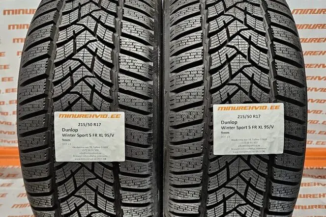 Used studless winter tire 215/50R17 Dunlop Winter Sport 5 FR XL 95/V