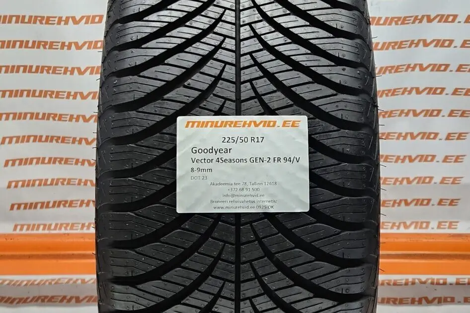 Used studless winter tire 225/50R17 GoodYear Vector 4Seasons GEN-2 FR 94/V