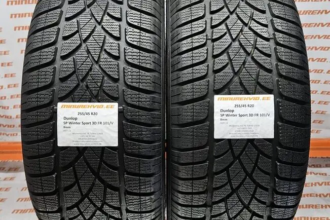 Used studless winter tire 255/45R20 Dunlop SP Winter Sport 3D FR 101/V