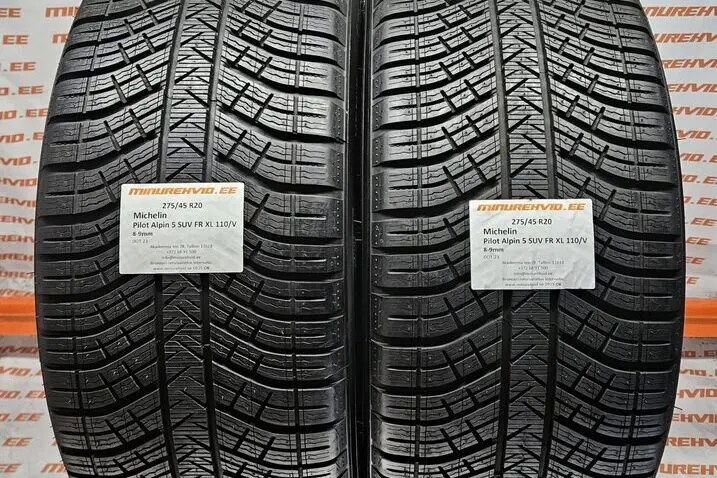 Used studless winter tire 275/45R20 Michelin Pilot Alpin 5 SUV FR XL 110/V