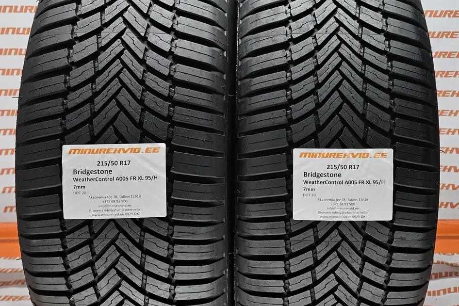 Used studless winter tire 215/50R17 Bridgestone WeatherControl A005 FR XL 95/H