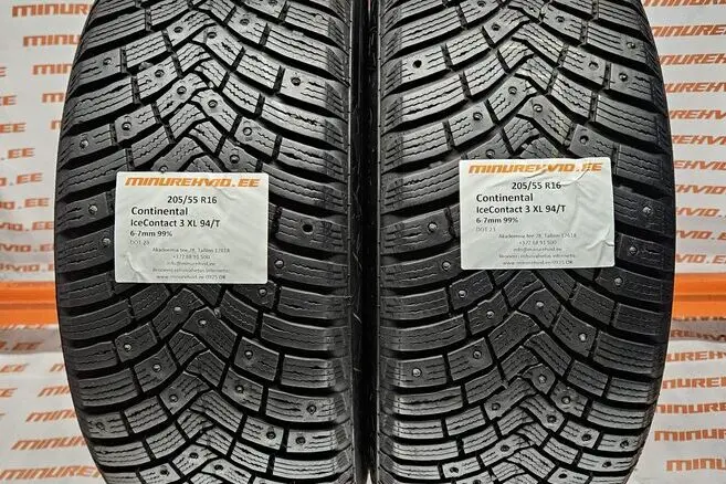 Used studded tire 205/55R16 Continental IceContact 3 XL 94/T