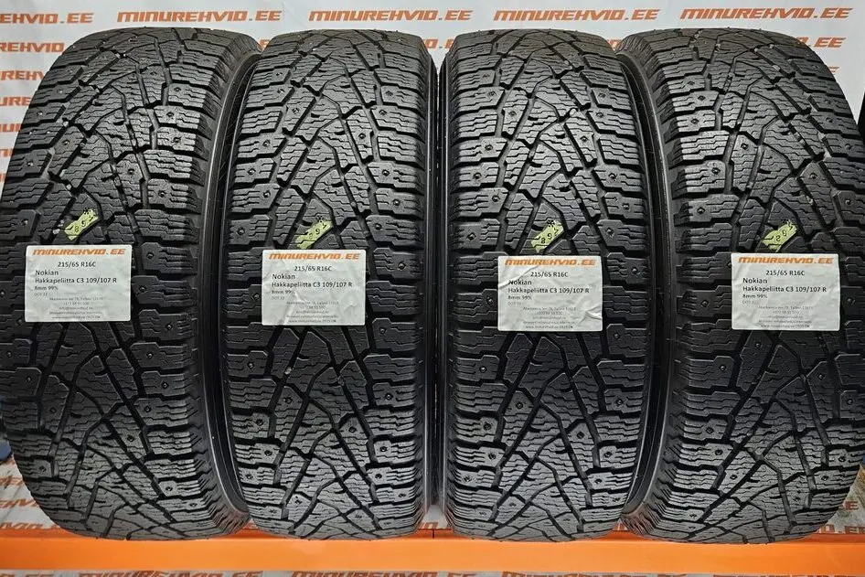 Used studded tire 215/65R16 Nokian Hakkapeliitta C3 109/107 R.