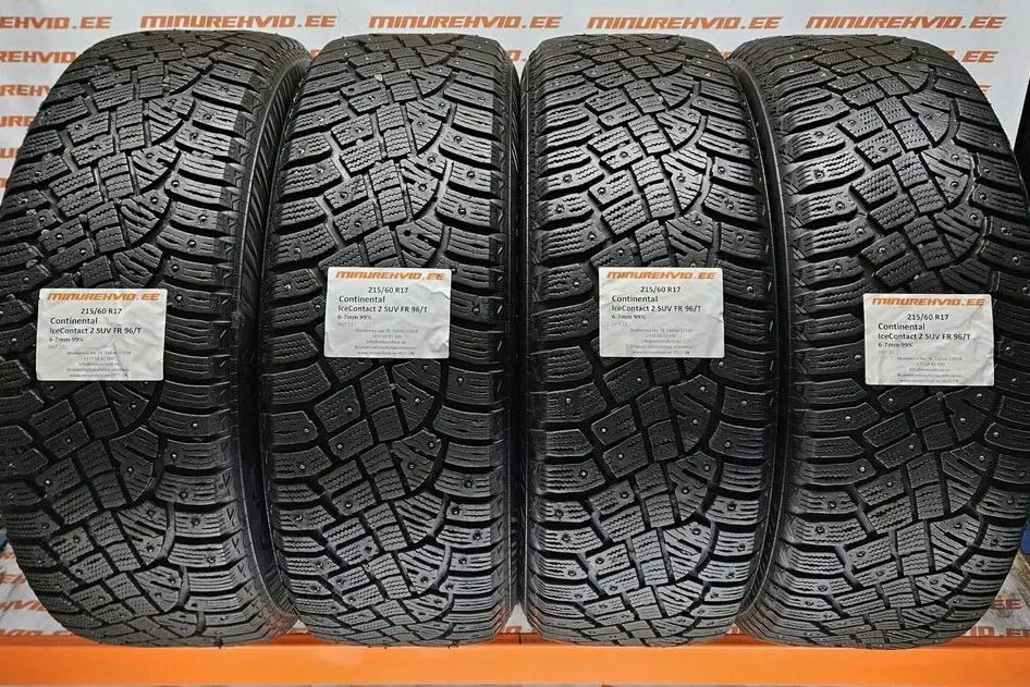 Used studded tire 215/60R17 Continental IceContact 2 SUV FR 96/T