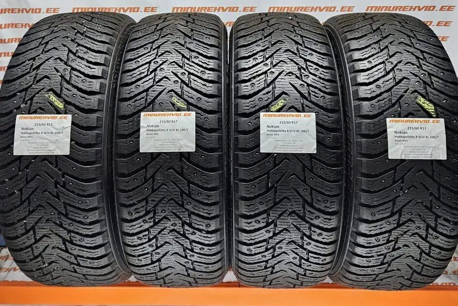 Подержанный шипованная шина 215/60R17 Nokian Hakkapeliitta 8 SUV XL 100/T