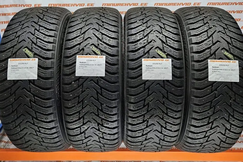 Подержанный шипованная шина 215/60R17 Nokian Hakkapeliitta 8 SUV XL 100/T-