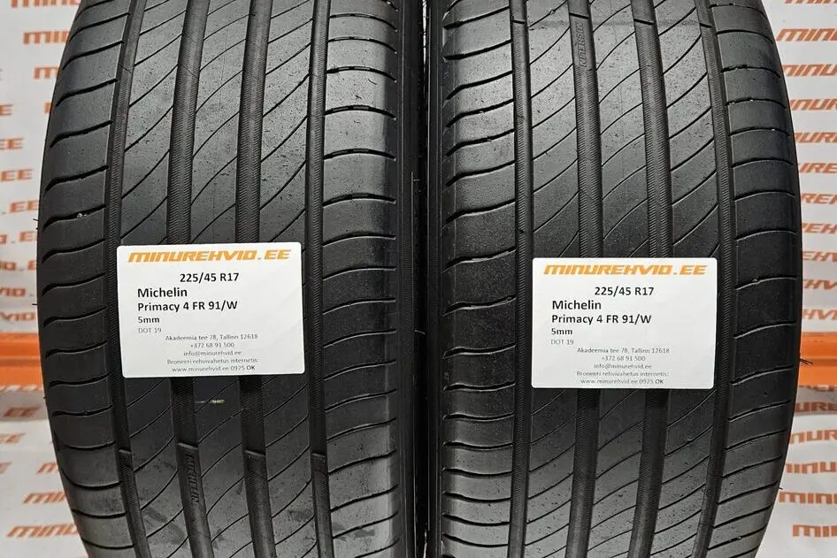 Подержанный летняя шина 225/45R17 Michelin Primacy 4 FR 91/W.