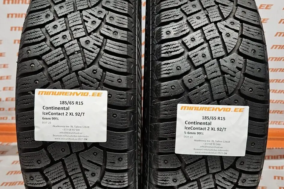 Подержанный шипованная шина 185/65R15 Continental IceContact 2 XL 92/T