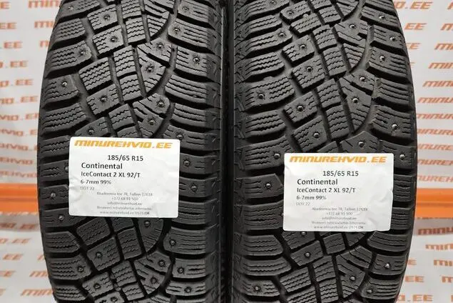 Подержанный шипованная шина 185/65R15 Continental IceContact 2 XL 92/T