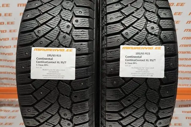 Подержанный шипованная шина 195/65R15 Continental ContiIceContact XL 95/T