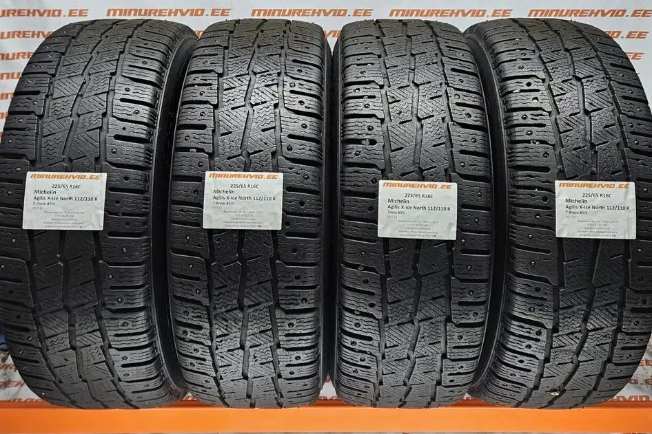 Подержанный шипованная шина 225/65R16 Michelin Agilis X-Ice North 112/110 R