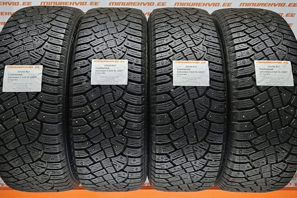 Подержанный шипованная шина 225/60R17 Continental IceContact 2 SUV XL 103/T