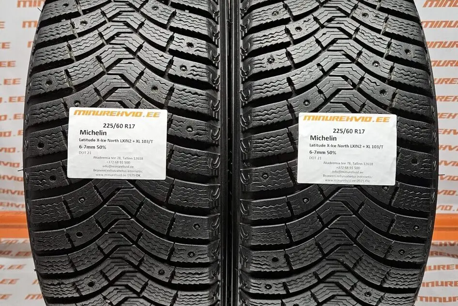 Подержанный шипованная шина 225/60R17 Michelin Latitude X-Ice North LXIN2 XL 103/T
