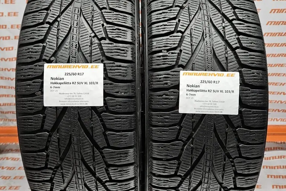 Подержанный нешипованная шина 225/60R17 Nokian Hakkapeliitta R2 SUV XL 103/R