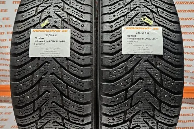 Подержанный шипованная шина 225/60R17 Nokian Hakkapeliitta 8 SUV XL 103/T