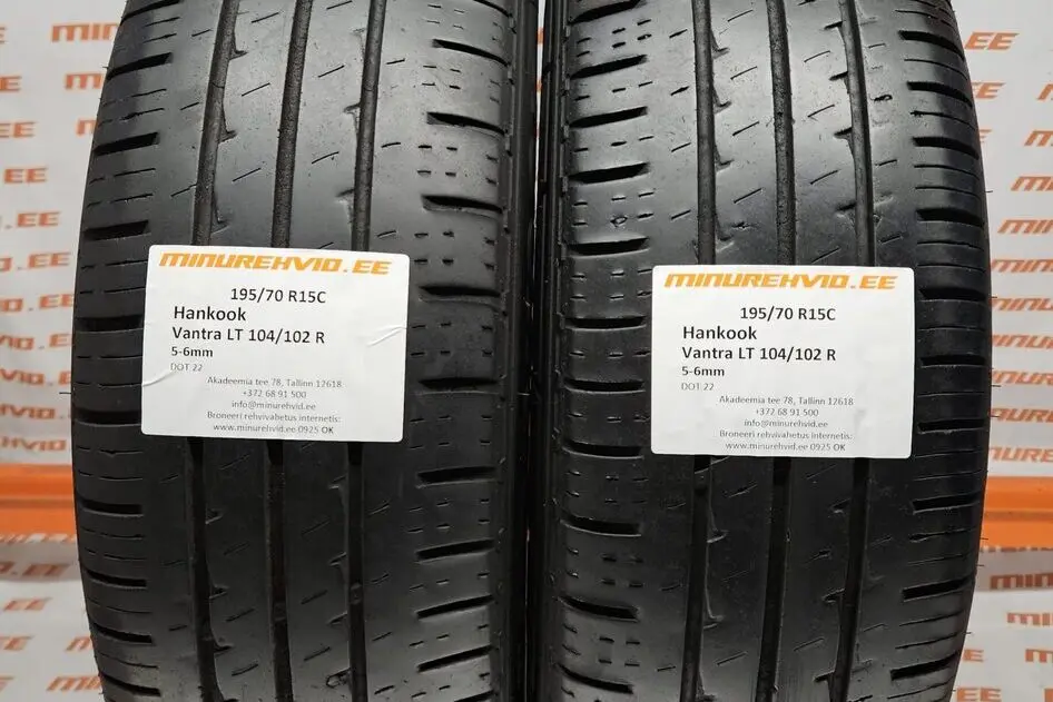 Подержанный летняя шина 195/70R15 Hankook Vantra LT 104/102 R