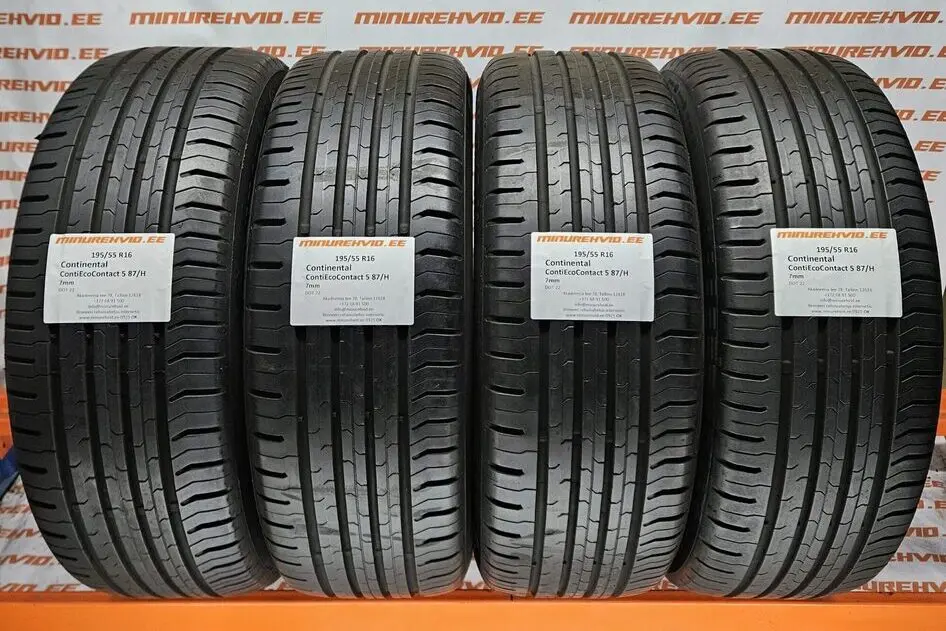 Подержанный летняя шина 195/55R16 Continental ContiEcoContact 5 87/H