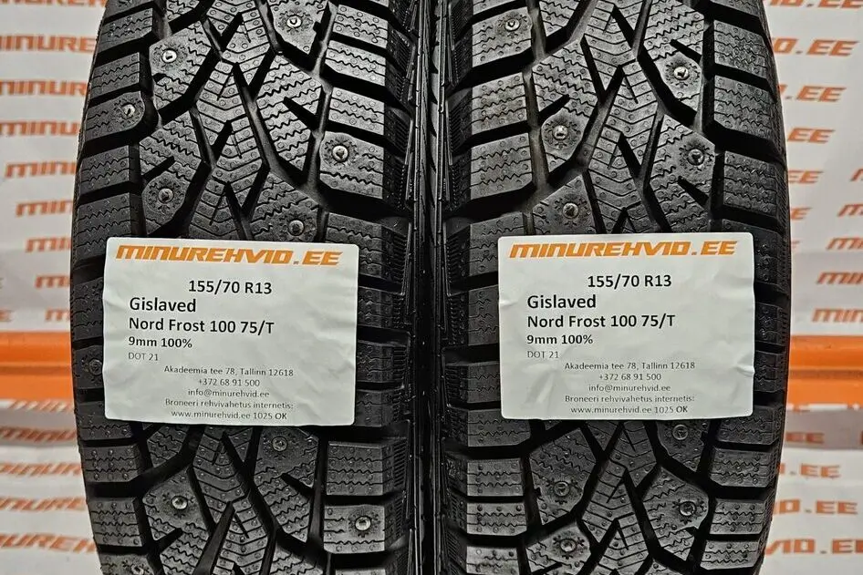 Подержанный шипованная шина 155/70R13 Gislaved Nord Frost 100 75/T