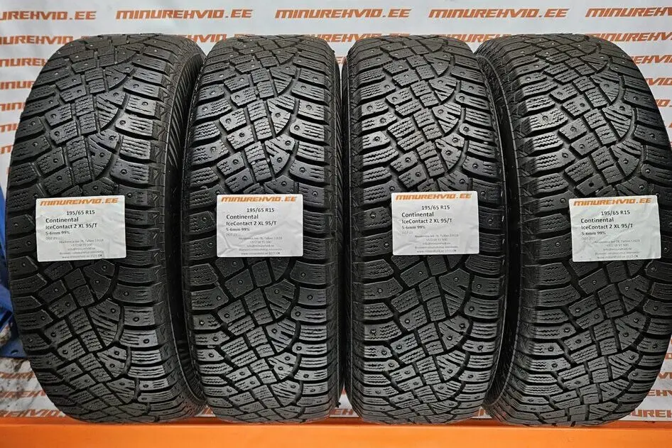 Подержанный шипованная шина 195/65R15 Continental IceContact 2 XL 95/T