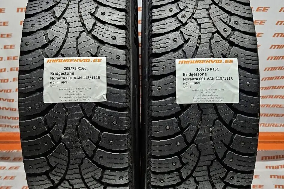 Подержанный шипованная шина 205/75R16 Bridgestone Noranza 001 VAN 113/111R