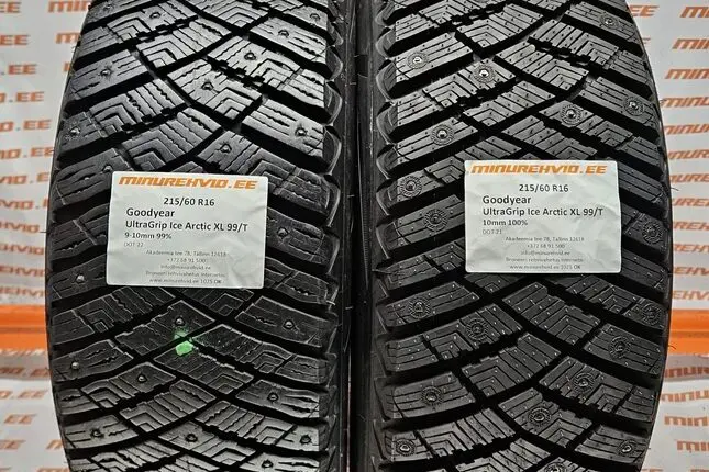 Подержанный шипованная шина 215/60R16 GoodYear UltraGrip Ice Arctic XL 99/T