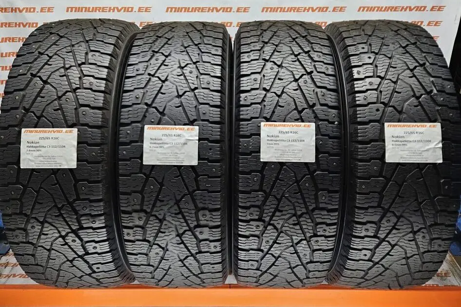 Подержанный шипованная шина 225/65R16 Nokian Hakkapeliitta C3 112/110R