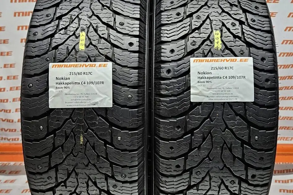Подержанный шипованная шина 215/60R17 Nokian Hakkapeliitta C4 109/107R