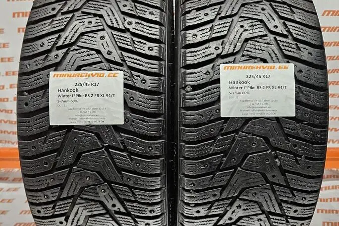 Подержанный шипованная шина 225/45R17 Hankook Winter i*Pike RS2 FR XL 94/T