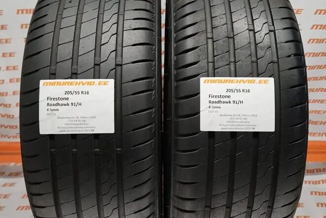 Used summer tire 205/55R16 Firestone Roadhawk 91/H