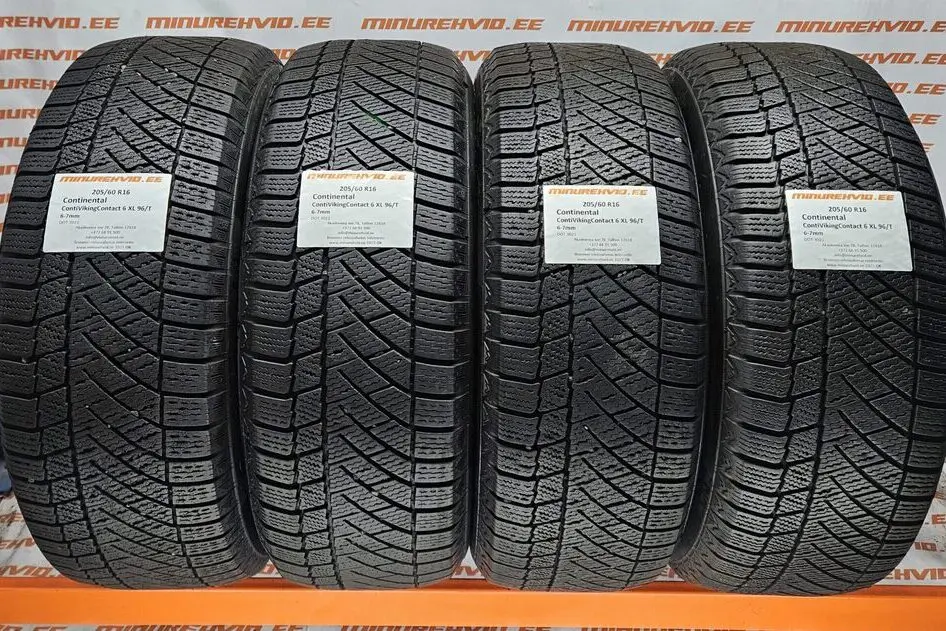 Kasutatud lamellrehv 205/60R16 Continental ContiVikingContact 6 XL 96/T