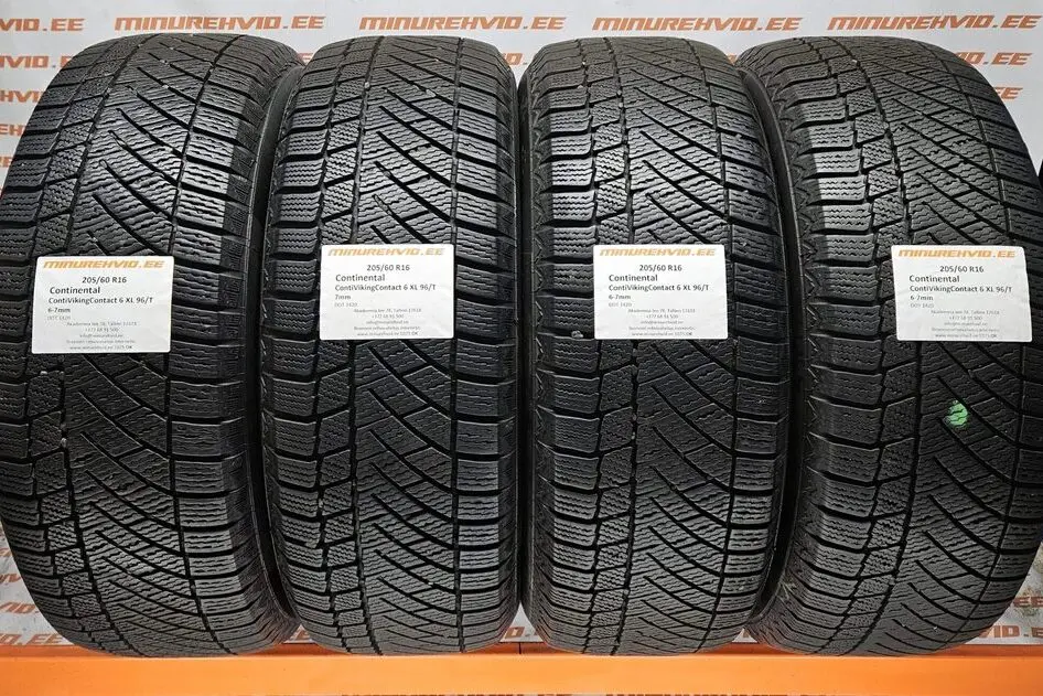 Kasutatud lamellrehv 205/60R16 Continental ContiVikingContact 6 XL 96/T.