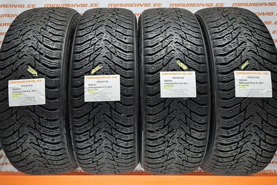 Kasutatud naastrehv 205/60R16 Nokian Hakkapeliitta 8 XL 96/T/