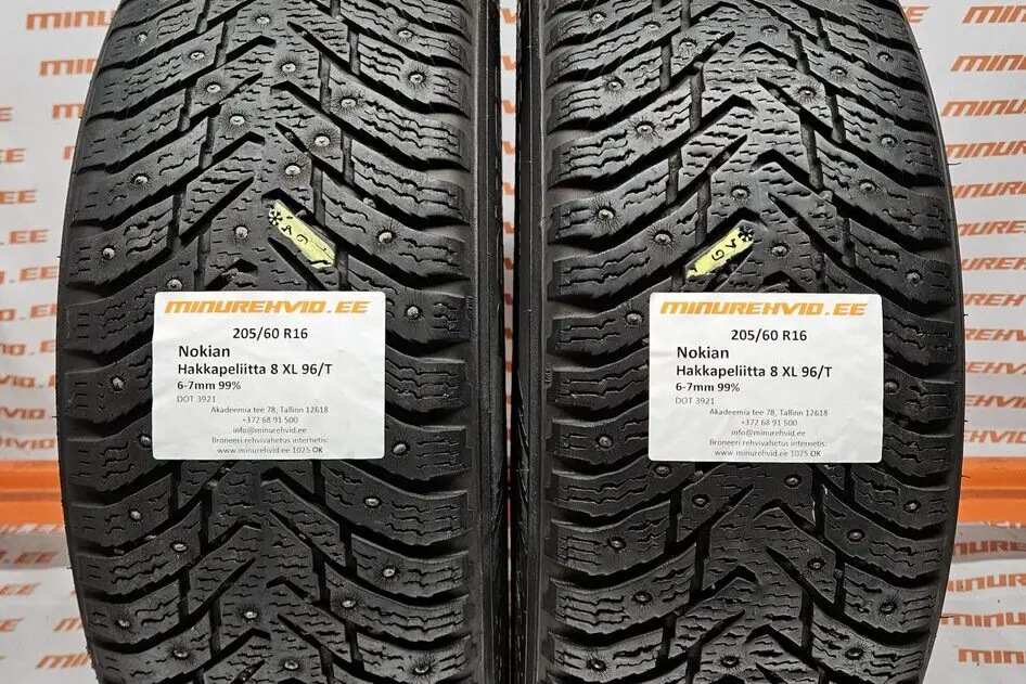 Kasutatud naastrehv 205/60R16 Nokian Hakkapeliitta 8 XL 96/T/.