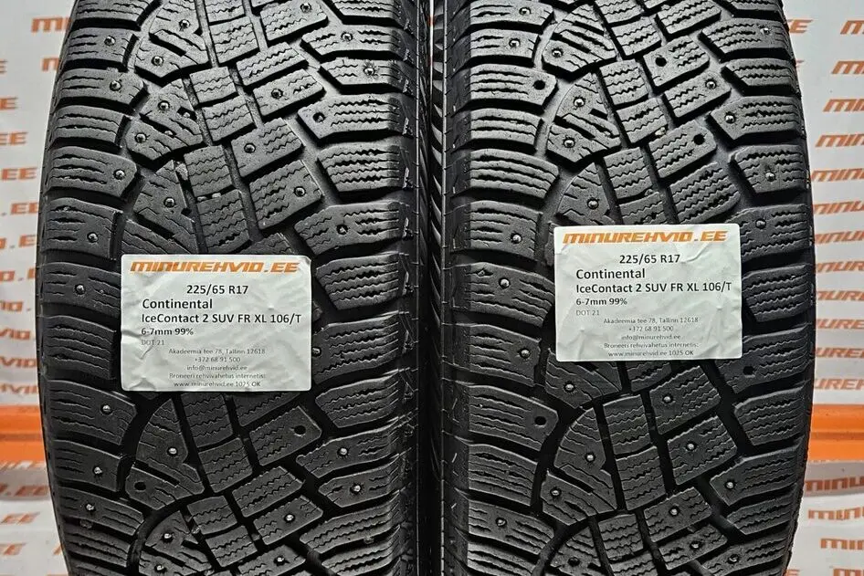 Подержанный шипованная шина 225/65R17 Continental IceContact 2 SUV FR XL 106/T